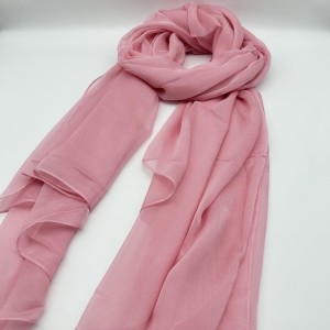 Leather red thin large gauze scarf